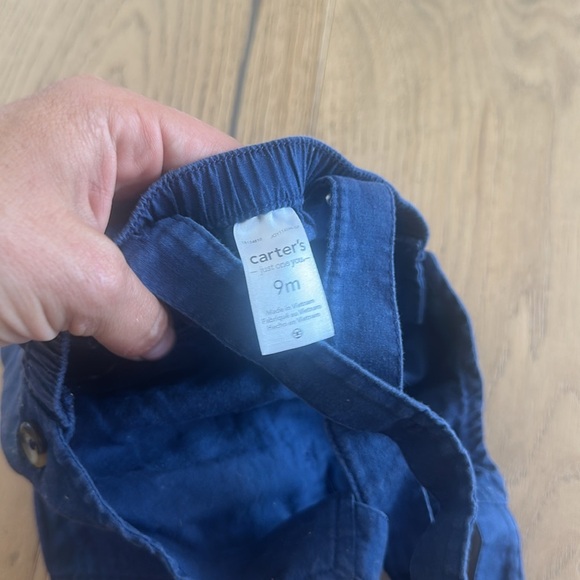 Carter's Dark Blue Kids Overalls linen 9m baby - Picture 3 of 5